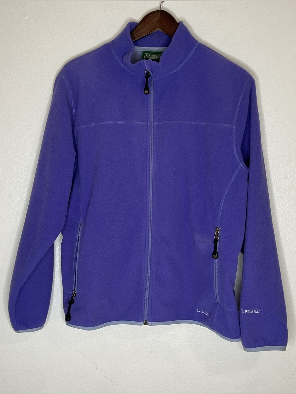 L.L. Bean Women Full-Zip Fleece Jacket Periwinkle